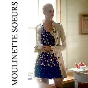 Moulinette Soeurs Drenched Dot Print Silk Dress 0P